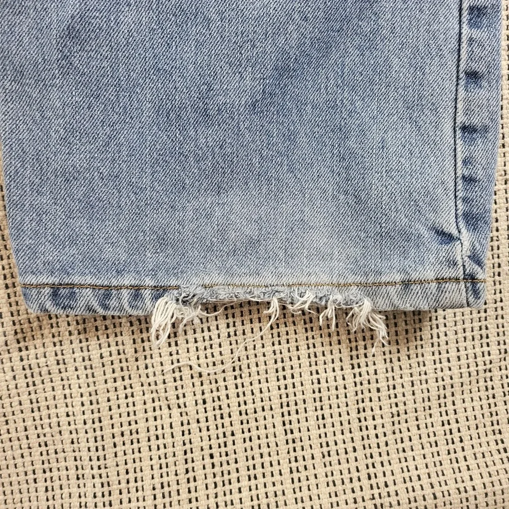 Levis 517 Jeans Mens‎ 38x32 Blue Denim Boot Cut Zip Fly Distressed Hem USA